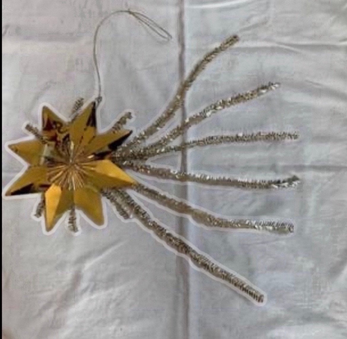 Gouden kerstster voor aan het raam., Ophalen, Zo goed als nieuw