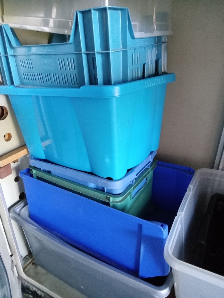 magazijnbakken / opslagbakken, Ophalen, 40 tot 60 cm, 50 tot 75 cm, Zo goed als nieuw