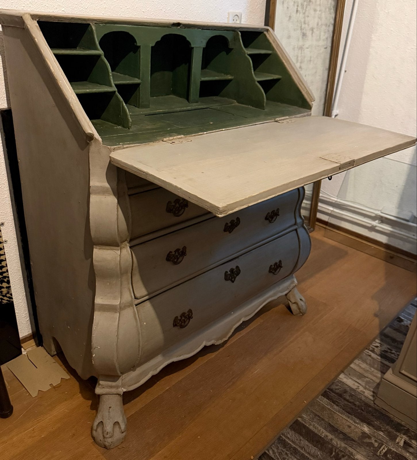 Charmant klep-bureau, ca.1800, Ophalen