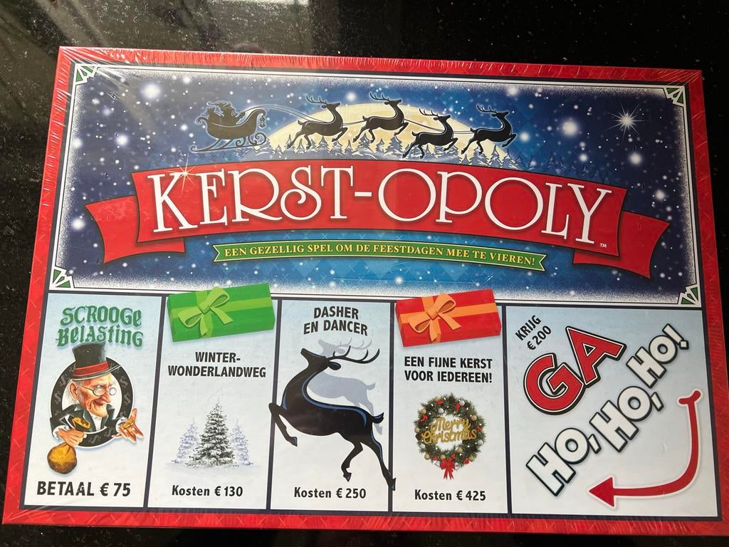 Kerst opoly monopoly spel nieuw in folie, Hobby en Vrije tijd, Gezelschapsspellen | Bordspellen, Drie of vier spelers, Ophalen of Verzenden