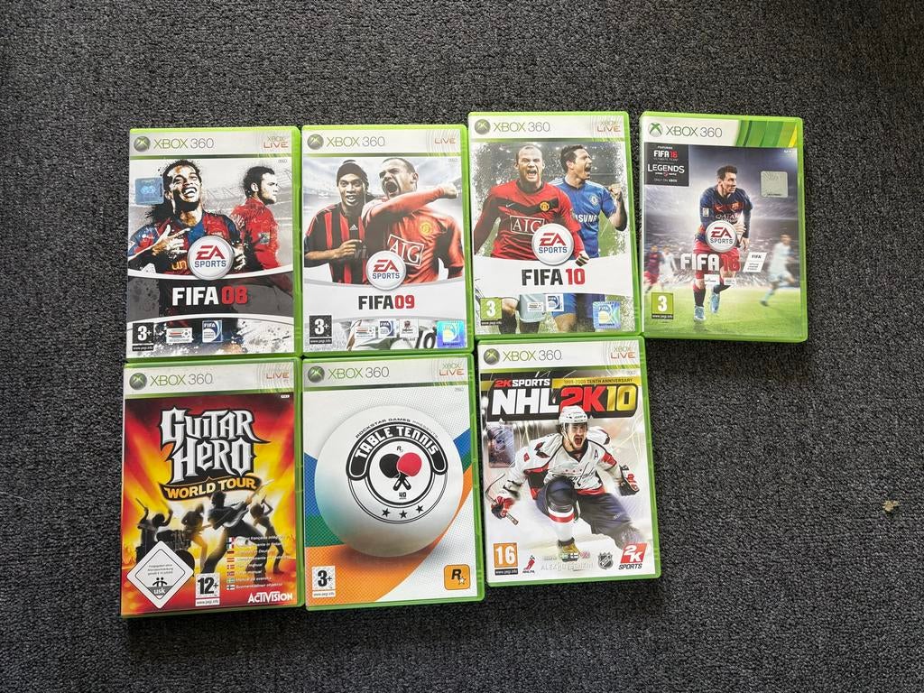 Diverse Xbox 360 games: FIFA, Guitar Hero, Table Tennis, NHL, Gebruikt, Eén computer, Ophalen of Verzenden, 3 spelers of meer