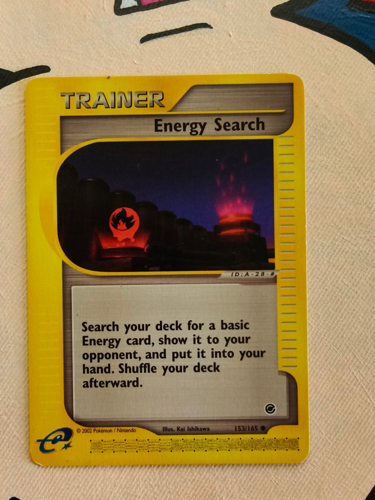 Pokémon Expedition Base Set Trainer Energy Search 153/165, Ophalen of Verzenden, Gebruikt, Losse kaart