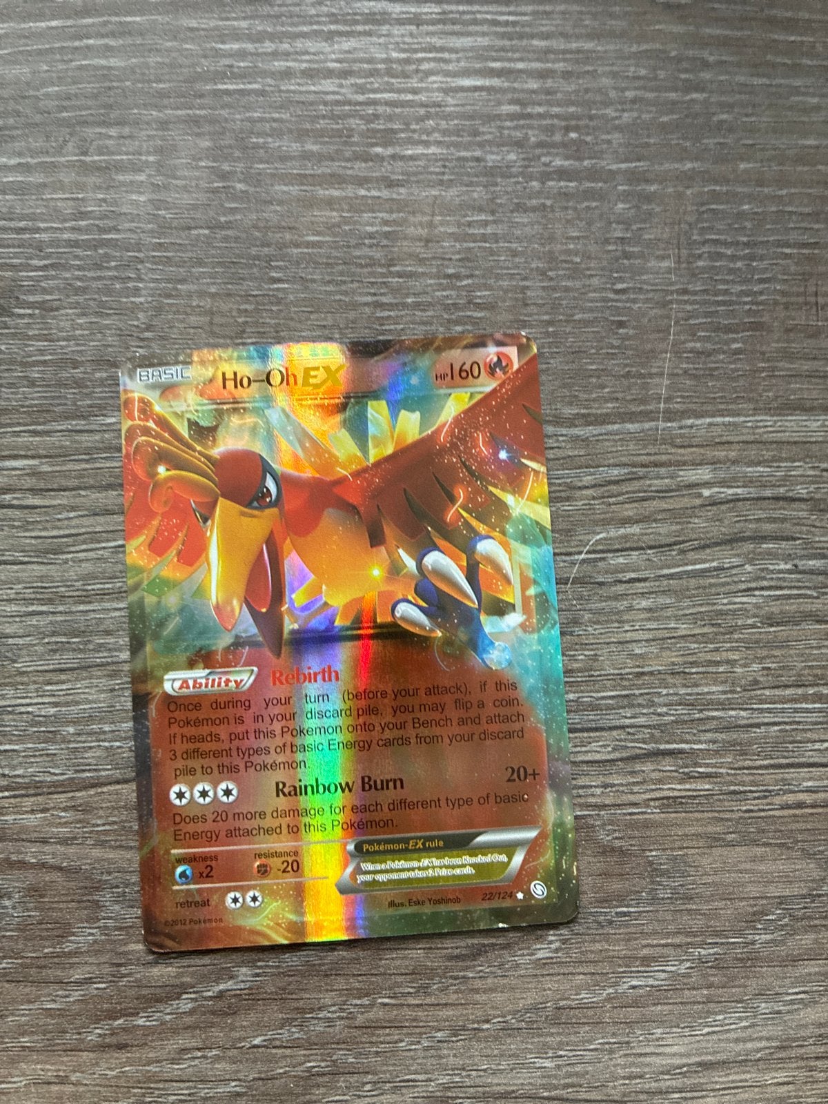 Ho-Oh EX Pokémon kaart (22/124) - Foil, Ophalen, Gebruikt, Losse kaart, Foil