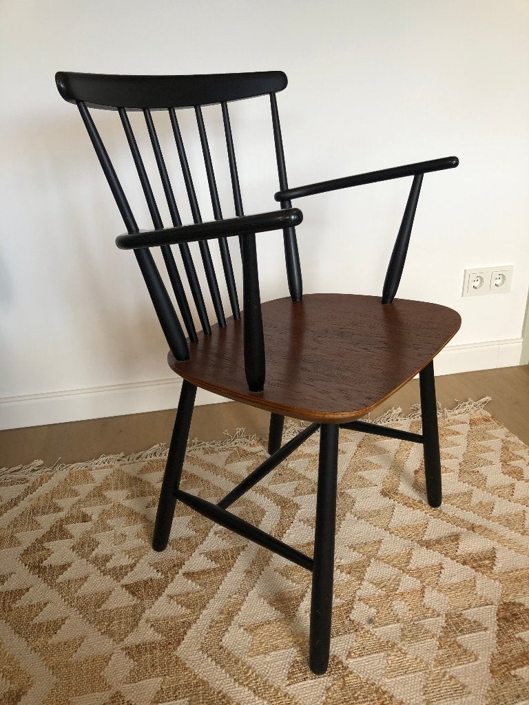 Vintage spijlen stoel met armleuningen fauteuil, Ophalen, Gebruikt, Eén