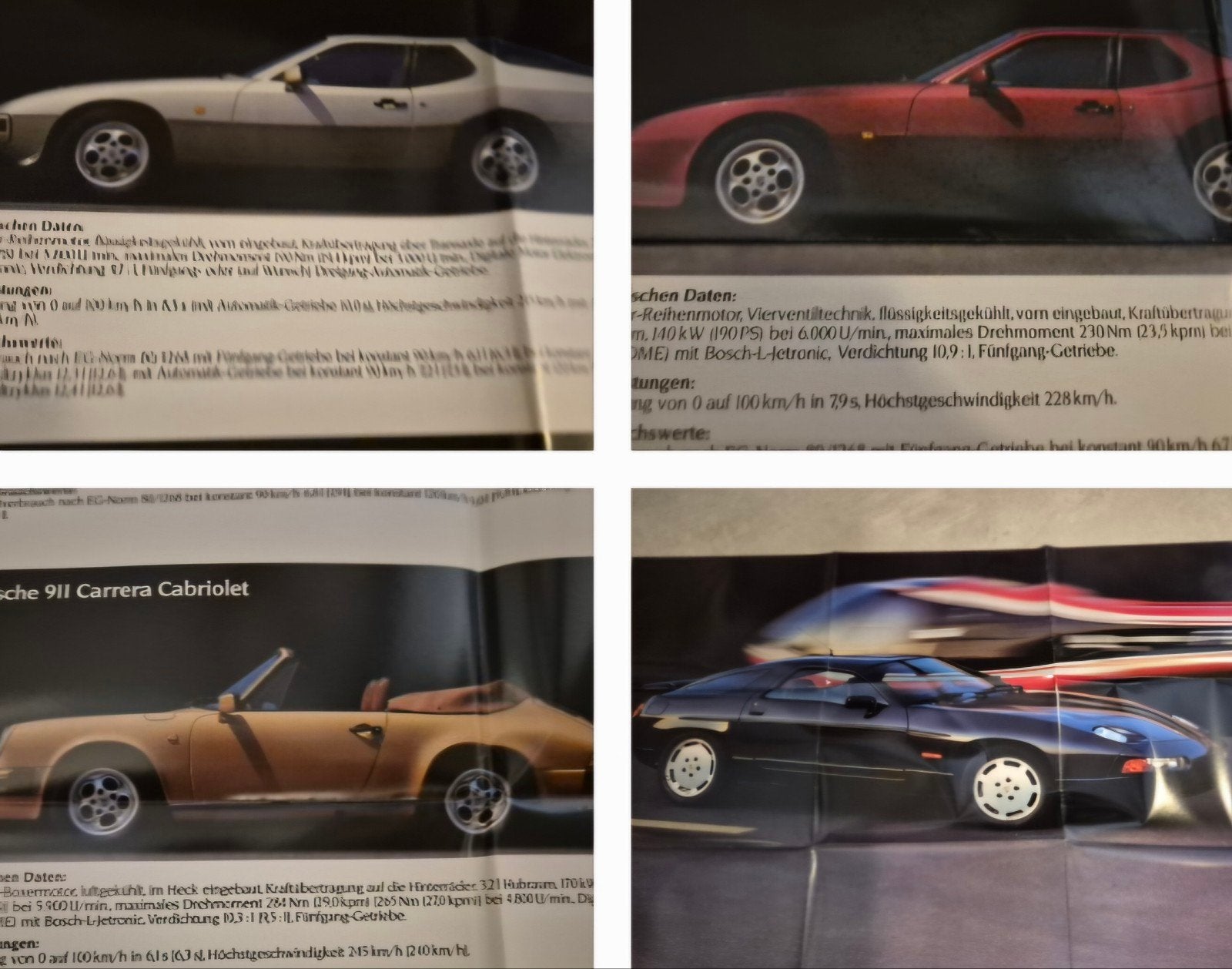 1986 nieuwstaat Porsche 911 folder 911 Carrera Porsche 928, Ophalen of Verzenden, Zo goed als nieuw, Porsche