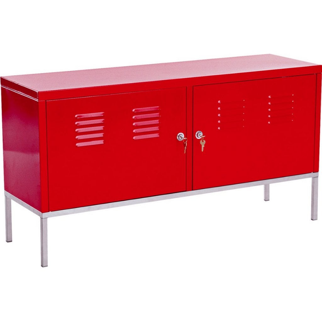 IKEA PS locker kast tv-meubel dressoir rood - NIEUW in doos, Ophalen, 100 tot 150 cm, Nieuw, Metaal