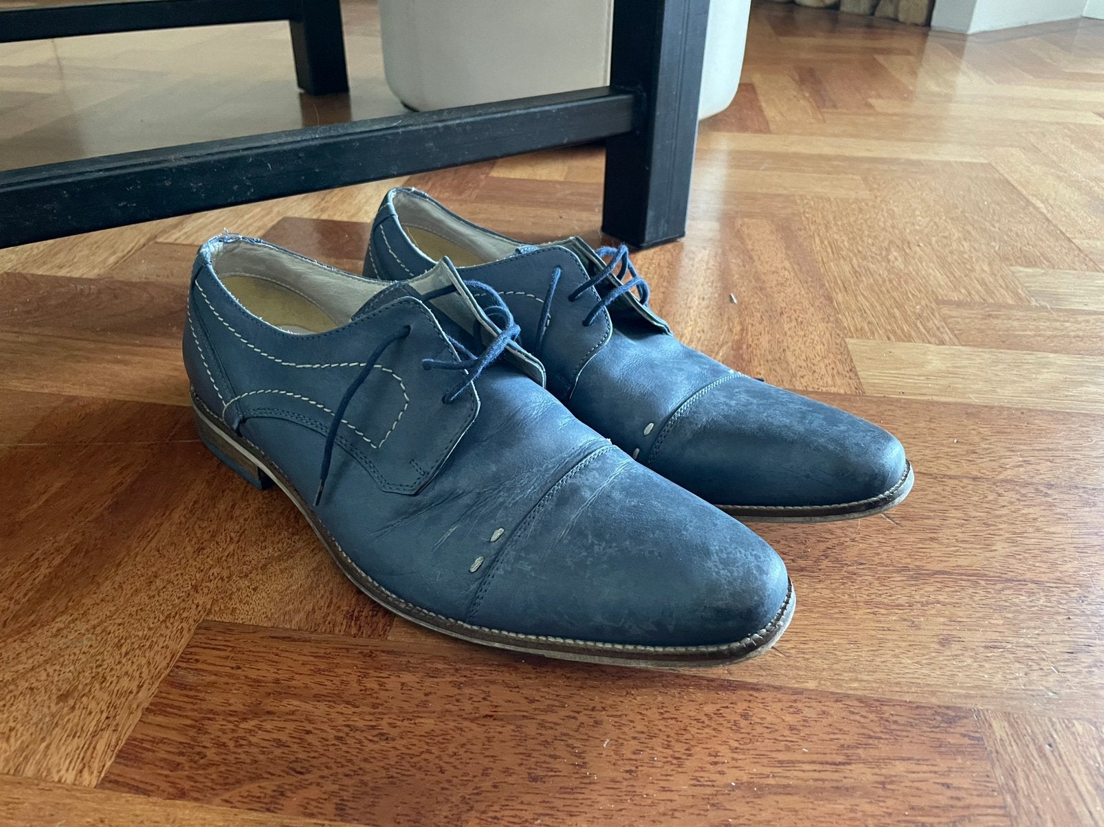 Nette Herenschoenen Piure, blauw – Maat 43, Kleding | Heren, Schoenen, Blauw, Ophalen of Verzenden, Zo goed als nieuw, Veterschoenen