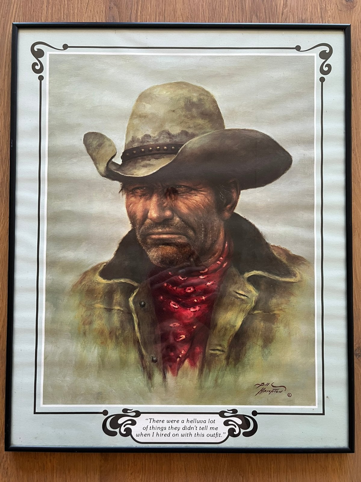 Vintage ingelijste print van Bill Hampton "Ramrod", Ophalen, Met lijst, A1 t/m A3, Overige onderwerpen