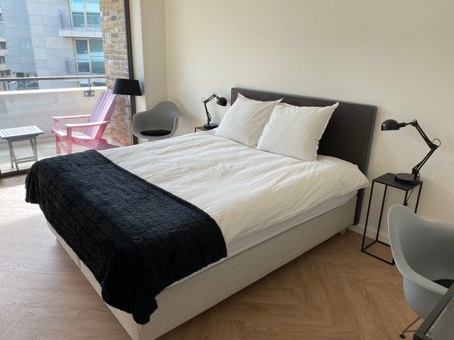 IKEA MALM Tweepersoonsbed 160x200 met matras, Huis en Inrichting, Ophalen, Gebruikt, Bruin, Tweepersoons