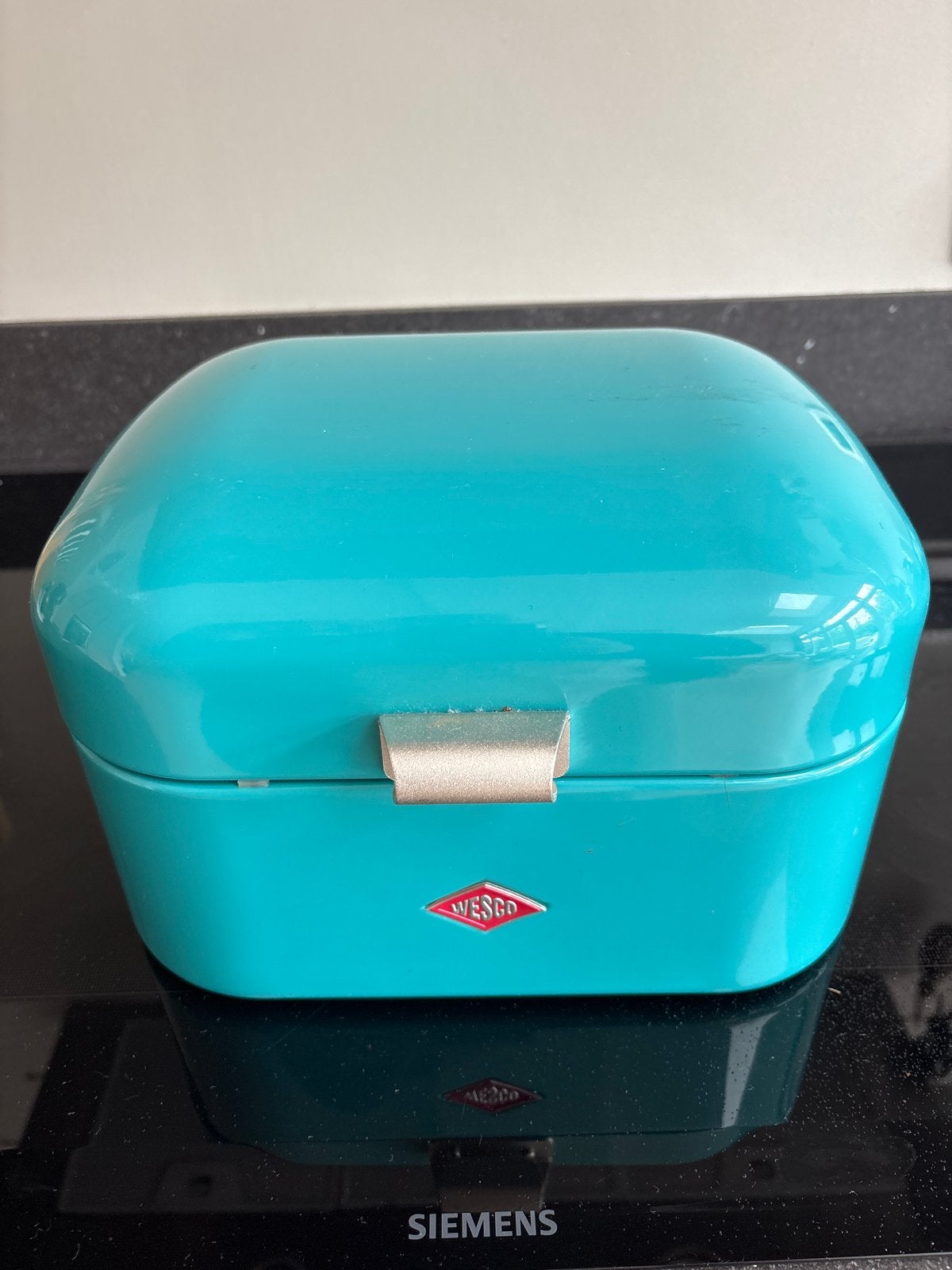 Wesco Broodtrommel - Turquoise, Gebruikt, Verzenden, Metaal, Overige merken