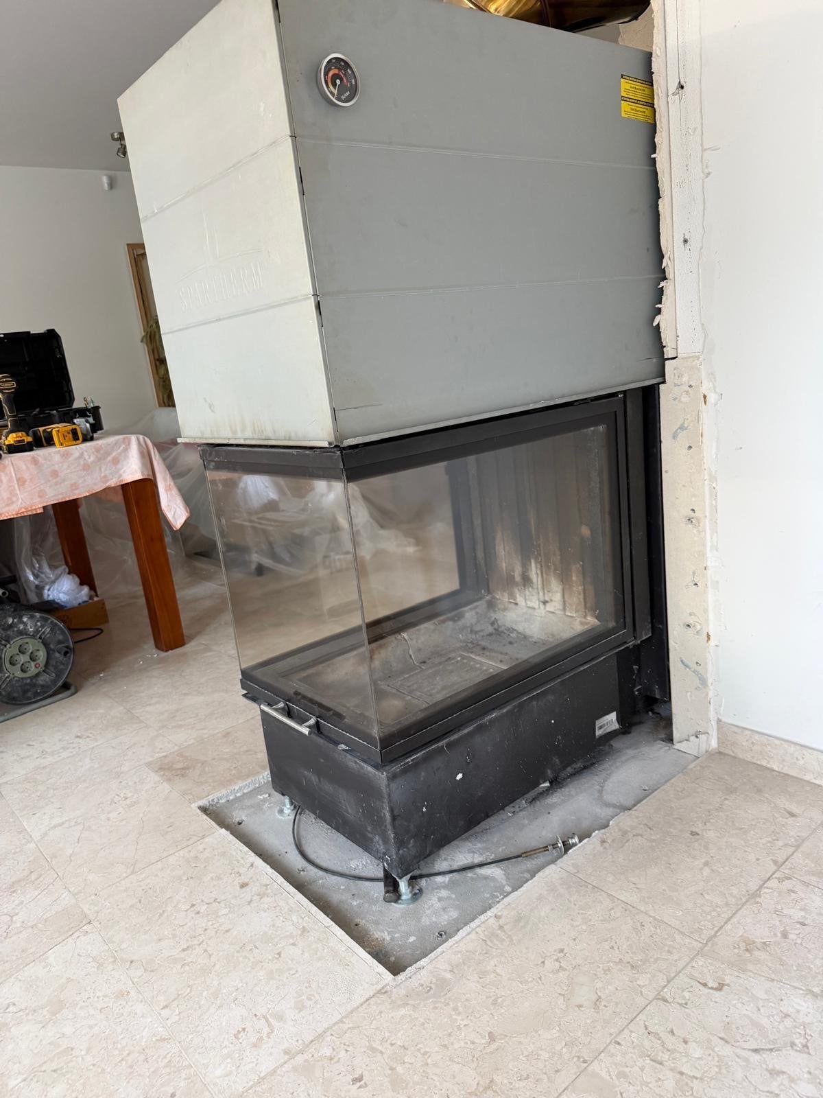 Spartherm U70h-4s Inbouw Houthaard 3-zijdig Roomdivider, Ophalen, Gebruikt, Inbouwhaard, Houthaard