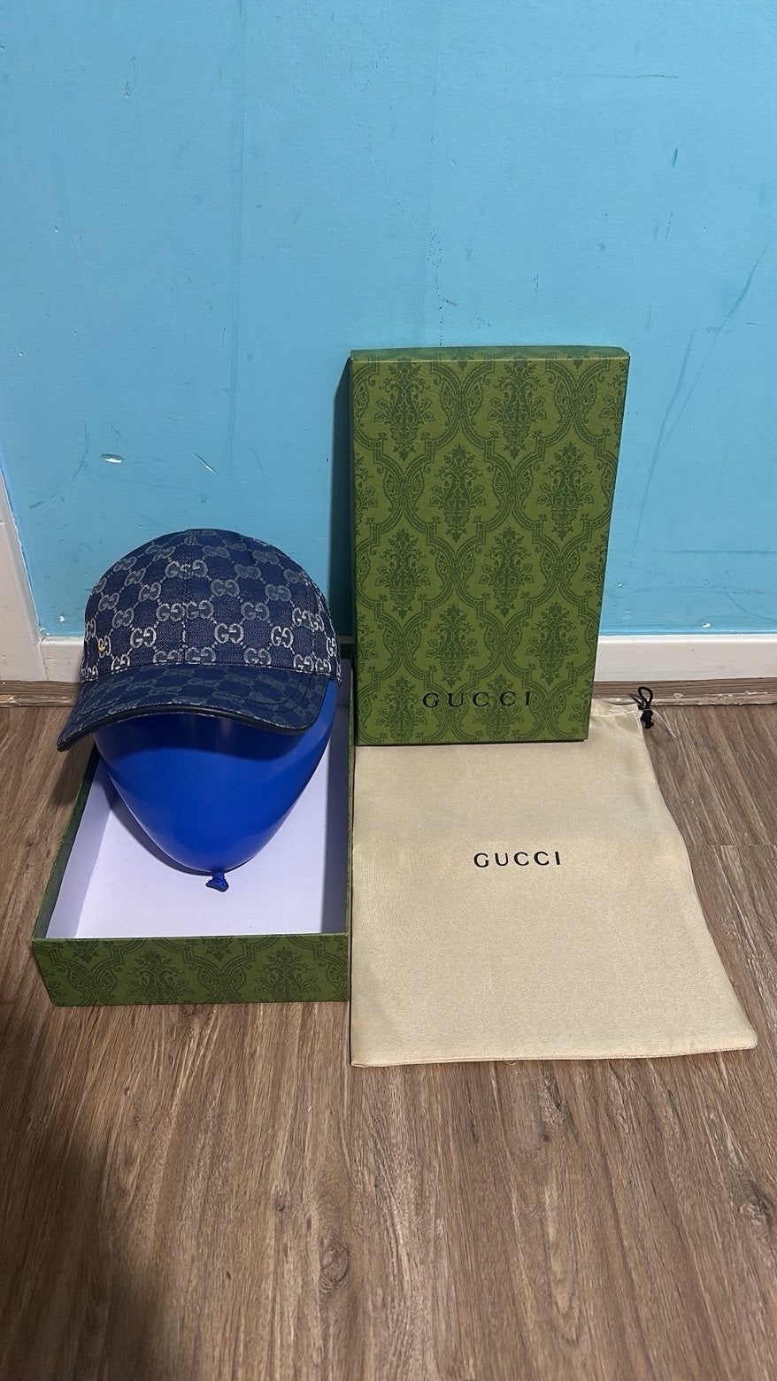 Gucci GG Denim Baseballpet - Maat M (58cm), Ophalen of Verzenden, Nieuw, Pet