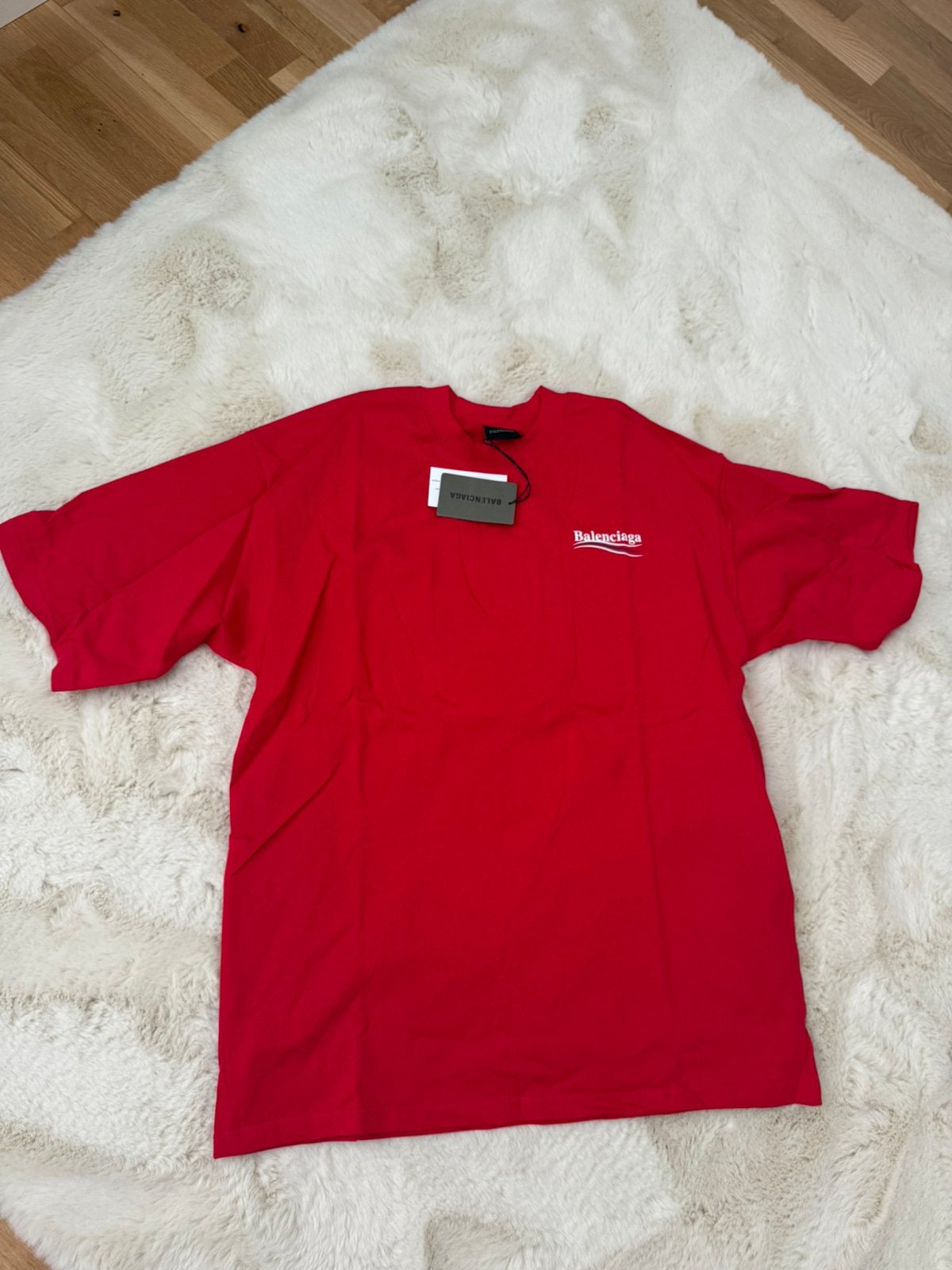 Balenciaga t shirt rood ongedragen L/XL nieuw, Ophalen of Verzenden, Nieuw, Maat 52/54 (L), Rood