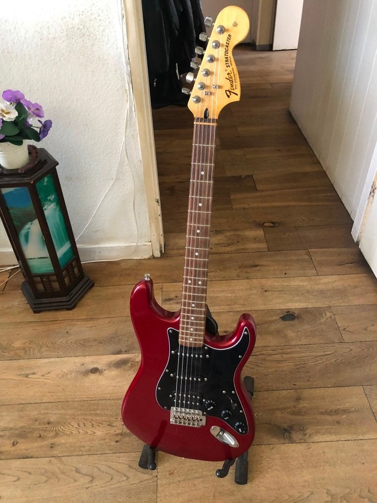 Squier Stratocaster, Ophalen of Verzenden, Gebruikt, Solid body, Overige merken