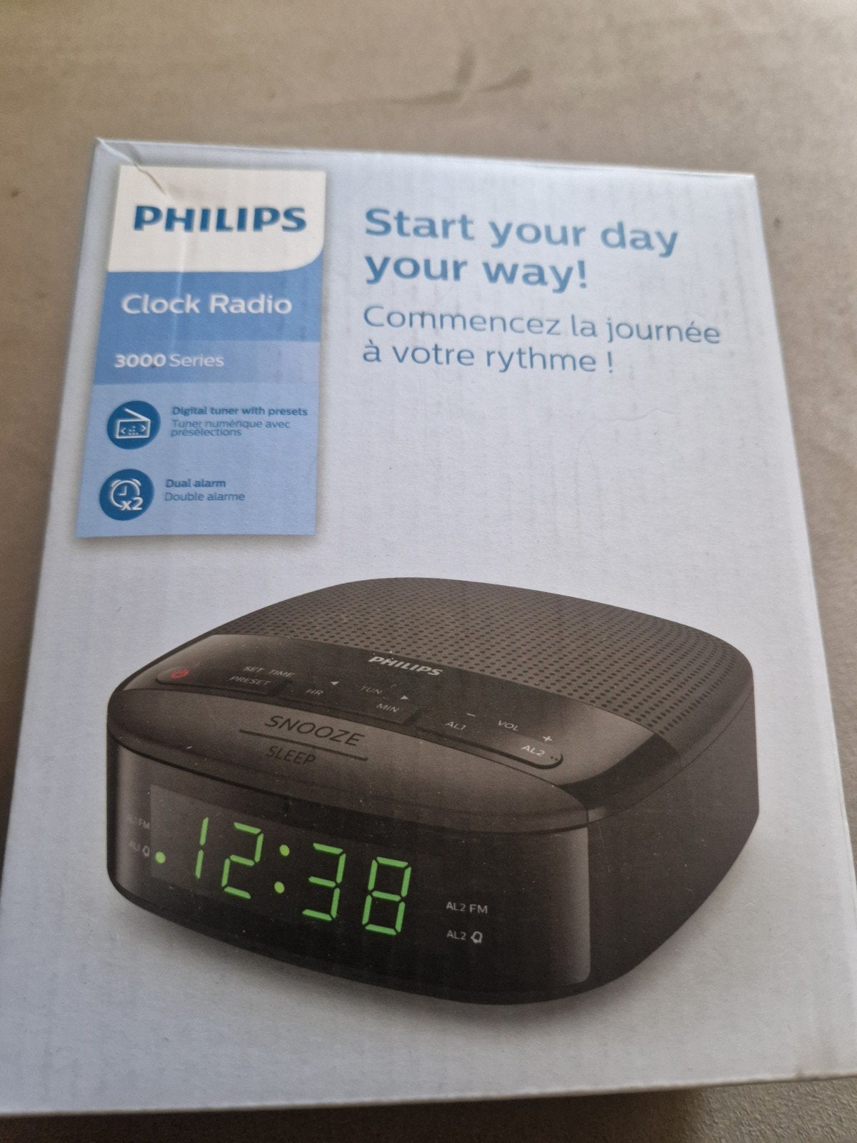 Philips TAR3205/12 Wekkerradio - Nieuw in doos, Witgoed en Apparatuur, Wekkers, Ophalen of Verzenden, Nieuw, Digitaal