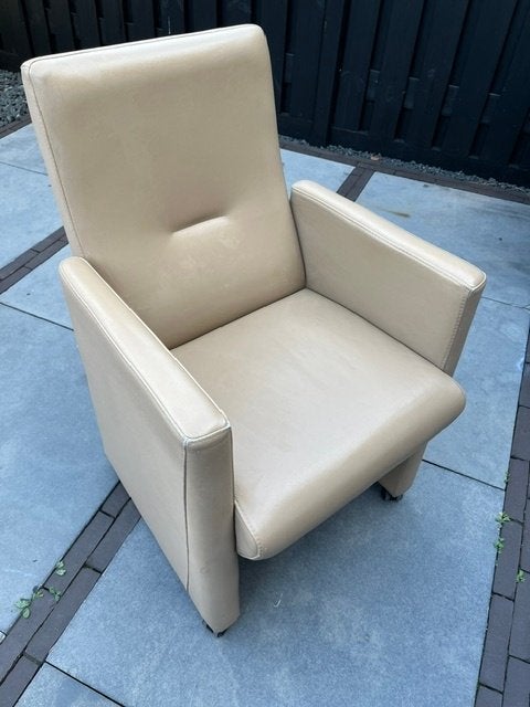 GRATIS: 3 Leren eetkamer stoelen, Huis en Inrichting, Ophalen, Gebruikt, Overige kleuren, Drie