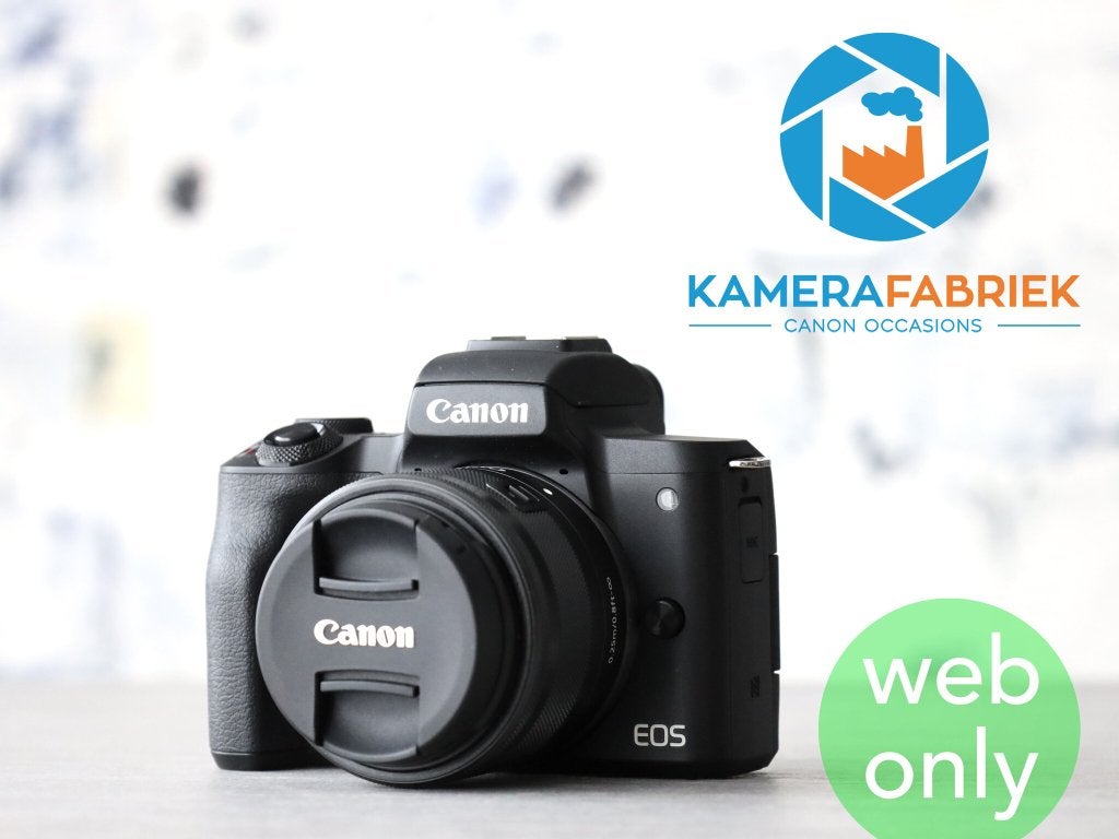 Canon EOS M50 + 15-45mm IS STM - 700 clicks! - 1 jaar garant, Canon, -, Verzenden, Canon