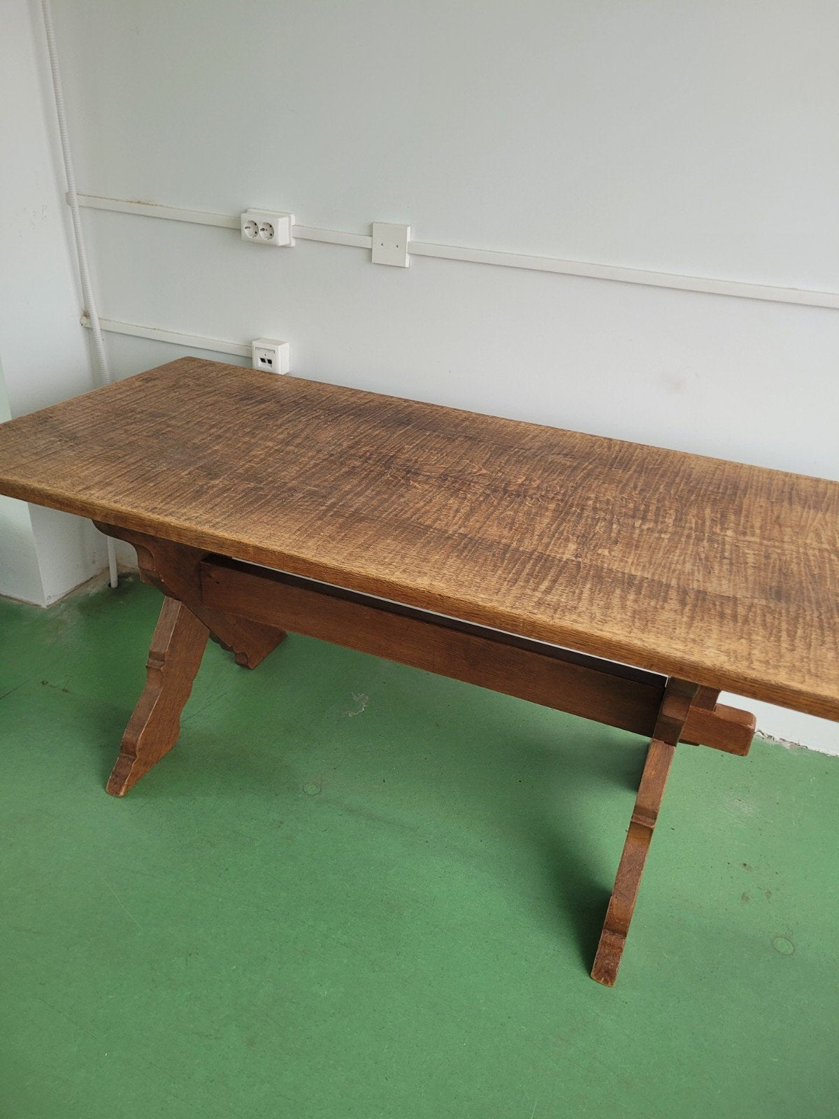 Rustieke eikenhouten kloostertafel 170x81x75 cm, Antiek en Kunst, Antiek | Meubels | Tafels, Ophalen