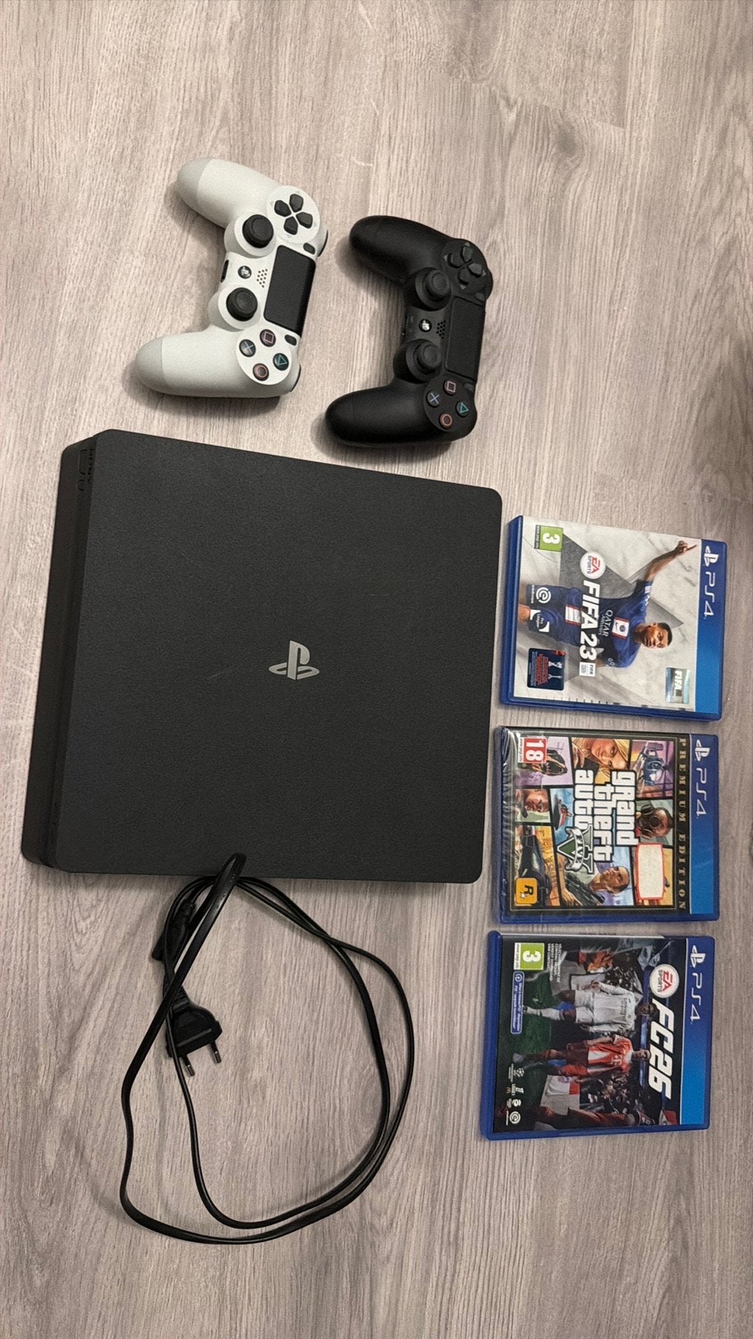 Ps4 met controllers en spellen, Ophalen, Zo goed als nieuw, Met 2 controllers, Original