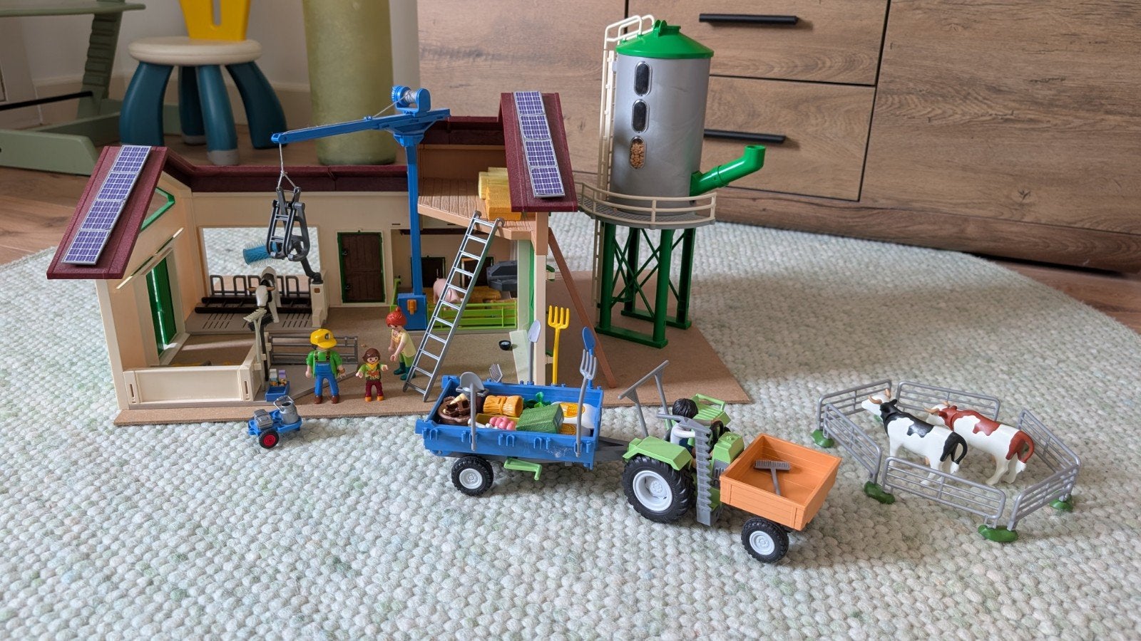 Playmobil Boerderij met Tractor en Silo (70132, 71249), Ophalen, Gebruikt, Gebouw, Complete set