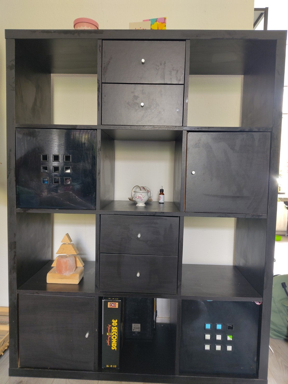 Ikea Kallax kast zwart, Huis en Inrichting, Ophalen, Gebruikt