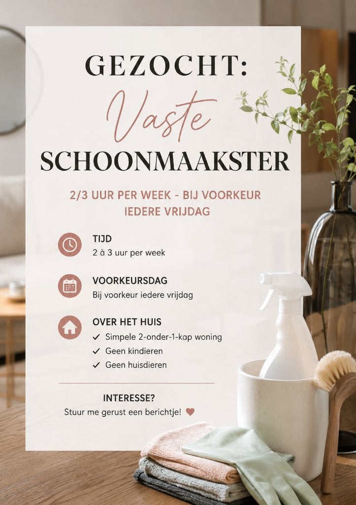 schoonmaker gezocht, Vacatures, Variabele uren, Overige niveaus, Starter, Overige vormen