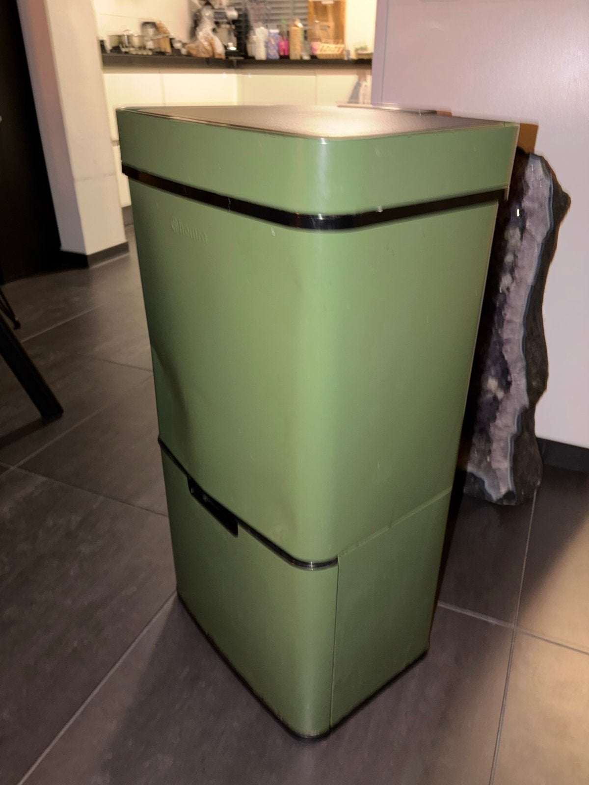 Brabantia afvalemmer met 3 vakken prullenbak, 40 liter of meer, Ophalen, Gebruikt, Metaal
