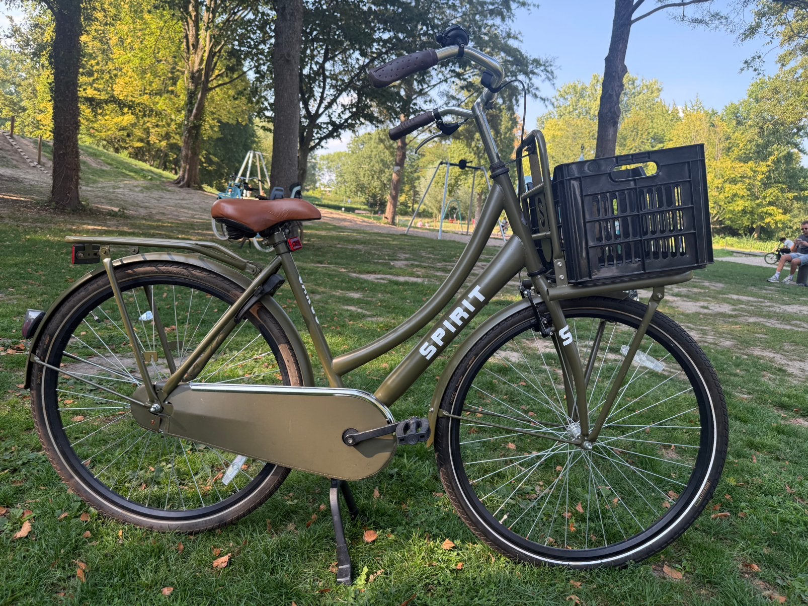 Spirit Cargo damesfiets 28 inch zgan, Fietsen en Brommers, Fietsen | Dames | Damesfietsen, Terugtraprem, 53 tot 56 cm, Zo goed als nieuw