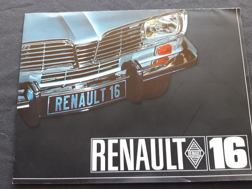 folder / poster Renault 16 1965 – Nederlands, Ophalen of Verzenden, Zo goed als nieuw, Renault