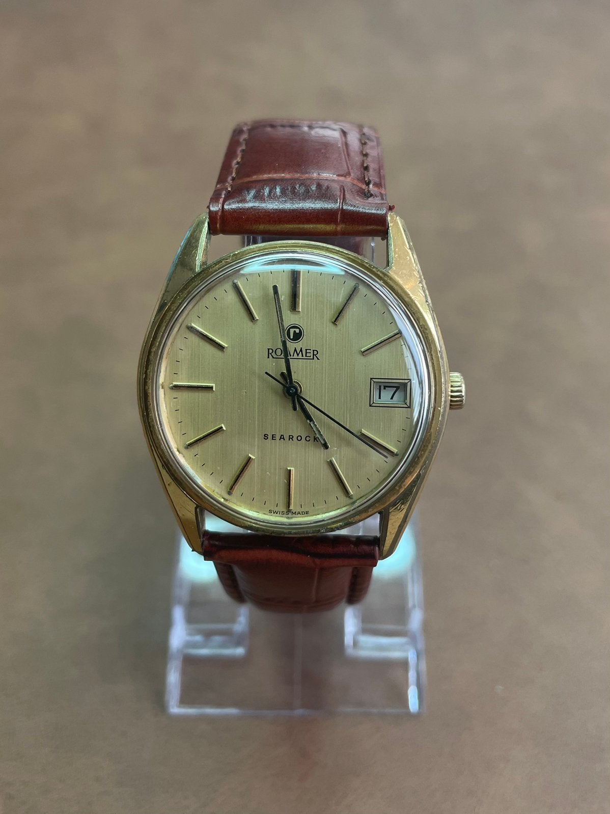 Roamer Searock, Sieraden, Tassen en Uiterlijk, Overige merken, Overige materialen, Polshorloge, Verguld