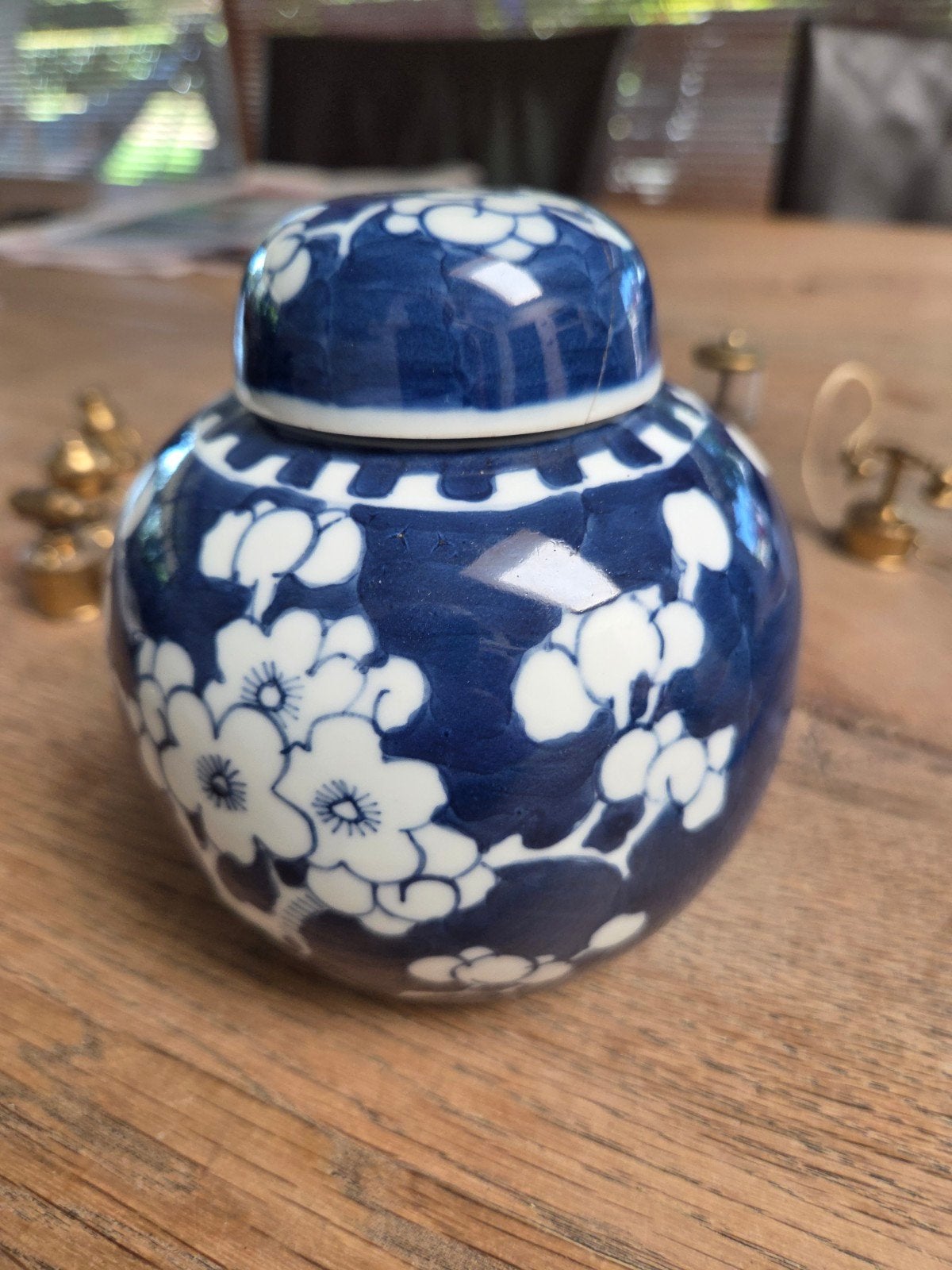 Antieke Chinese gemberpot blauw-wit porselein, Antiek en Kunst, Ophalen of Verzenden