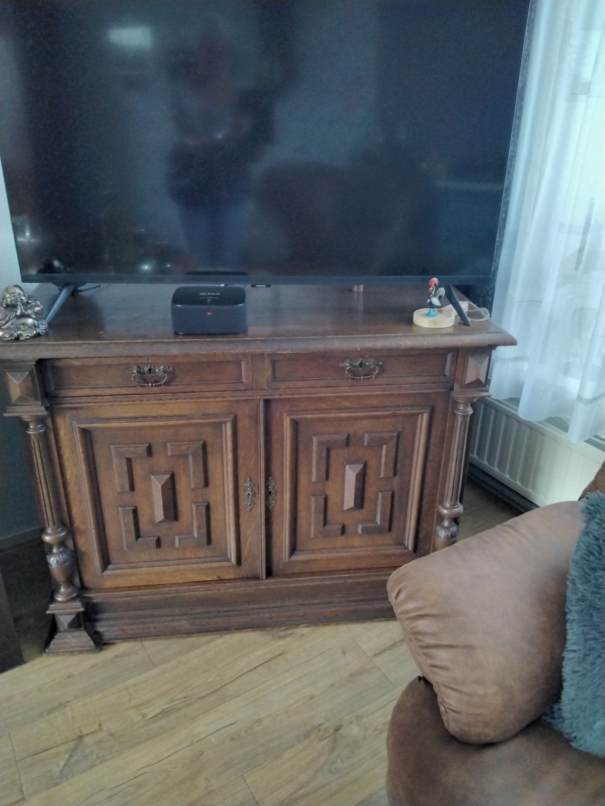 Antiek massief houten kastje - TV meubel, Antiek en Kunst, Ophalen