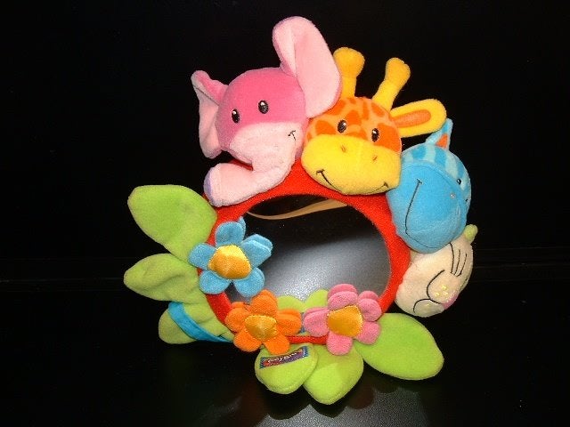 PLAYGRO BLOEM MUZIEKDOOS VELOURS GROEN/ROOD MET, Ophalen of Verzenden, Nieuw, Overige typen