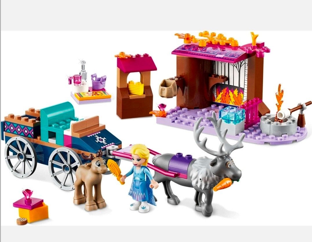 Lego Disney Frozen II Elza's Avontuurlijke Wagen 41166, Compleet, Gebruikt, Lego, Ophalen of Verzenden