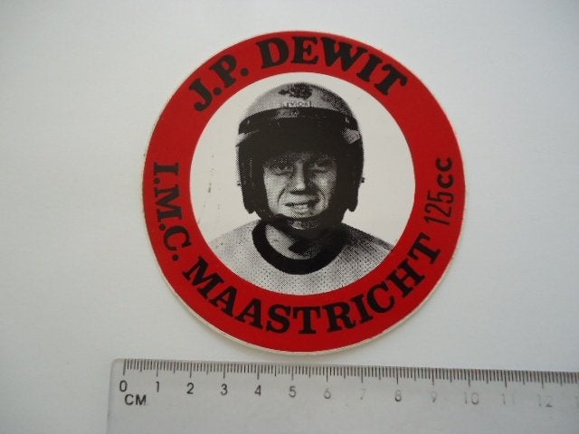 sticker oud IMC Maastricht motorcross JP DE WIT cross motor, Verzenden, Zo goed als nieuw, Bedrijf of Vereniging