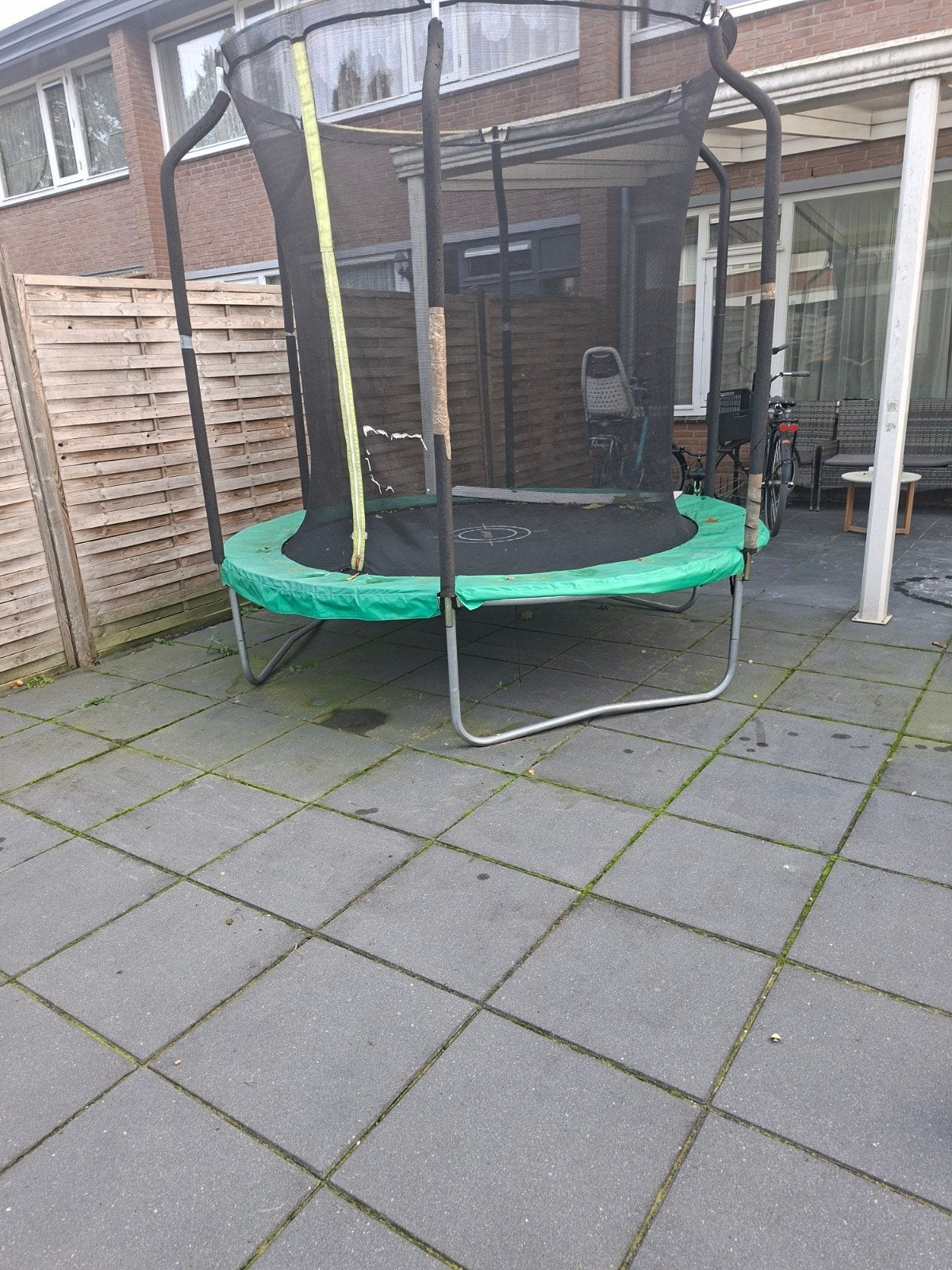 Trampoline met veiligheidsnet - Gebruikt, Ophalen, Gebruikt