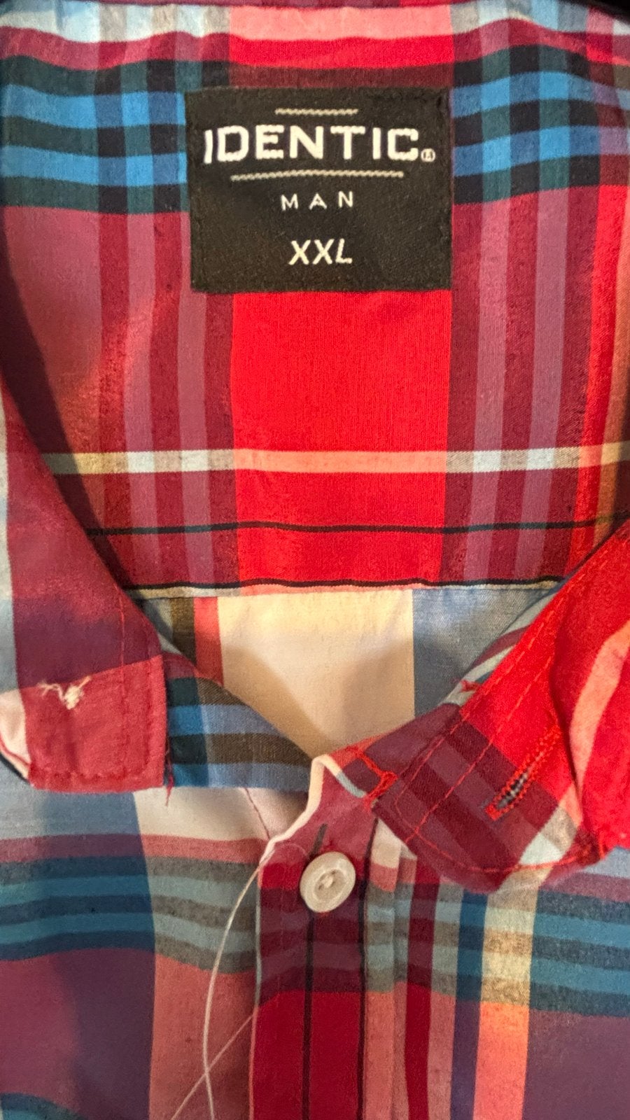 Identic Man Geruit Overhemd XXL - Nieuw met kaartje, Verzenden, Nieuw, Meerkleurig, Overige halswijdtes
