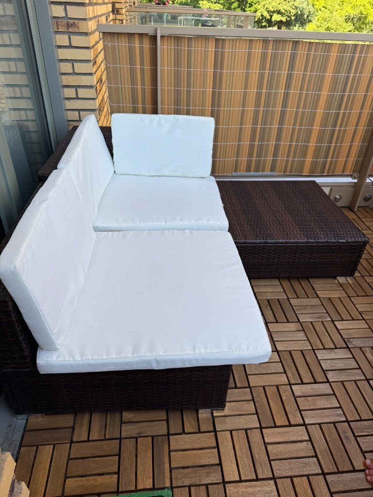 SPLINTER NIEUWE TUINSET/LOUNGESET, Tuin en Terras, Tuinsets en Loungesets, Ophalen, Rotan, Bank, 3 zitplaatsen