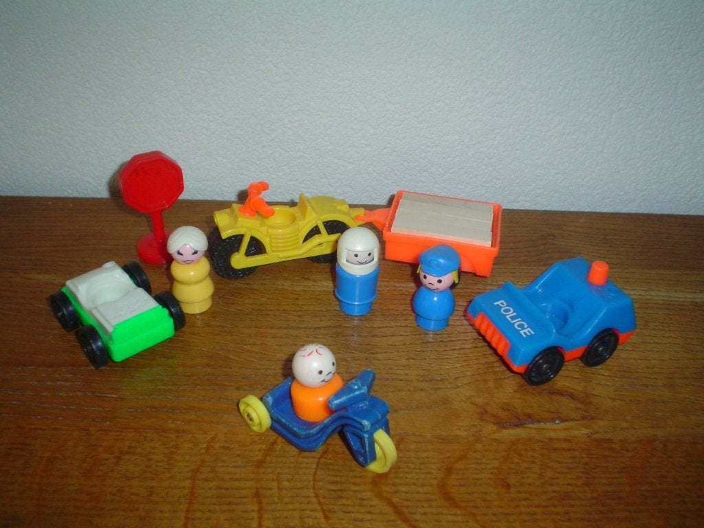Vintage rijfiguren, popjes., Ophalen of Verzenden, Zo goed als nieuw, Speelset