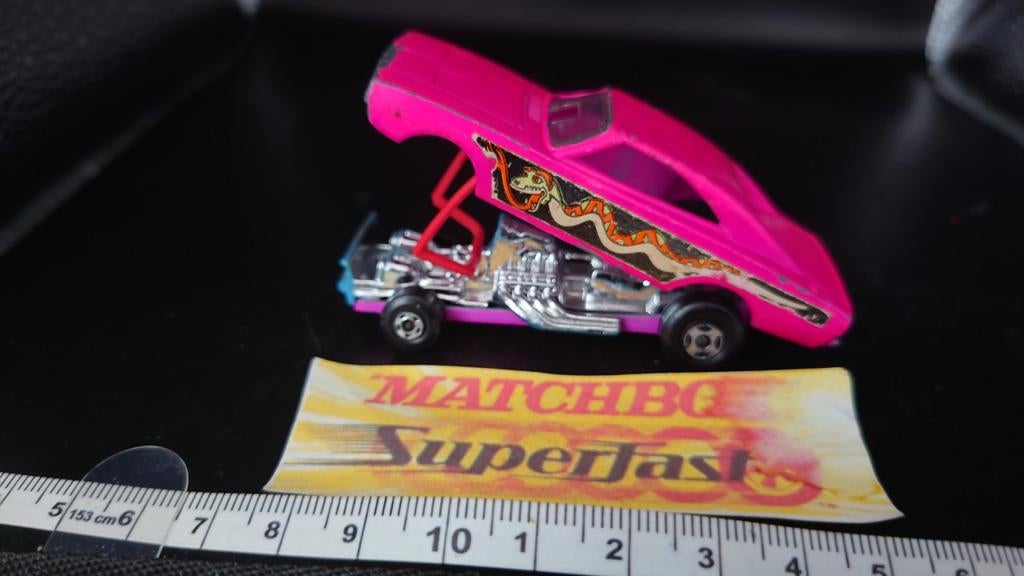 Matchbox Superfast nr.70 Dodge Dragster Roze, Ophalen of Verzenden, Zo goed als nieuw, Auto, Matchbox