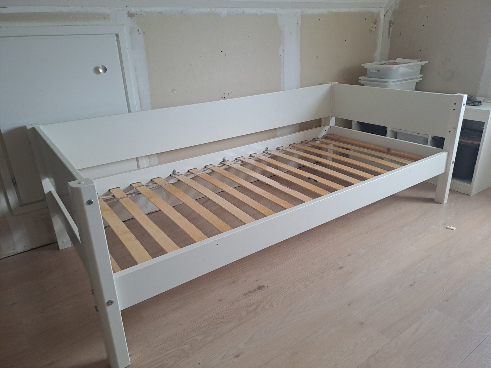 Flexa eenpersoonsbed met lattenbodem, Ophalen, Gebruikt, 90 cm, Eenpersoons