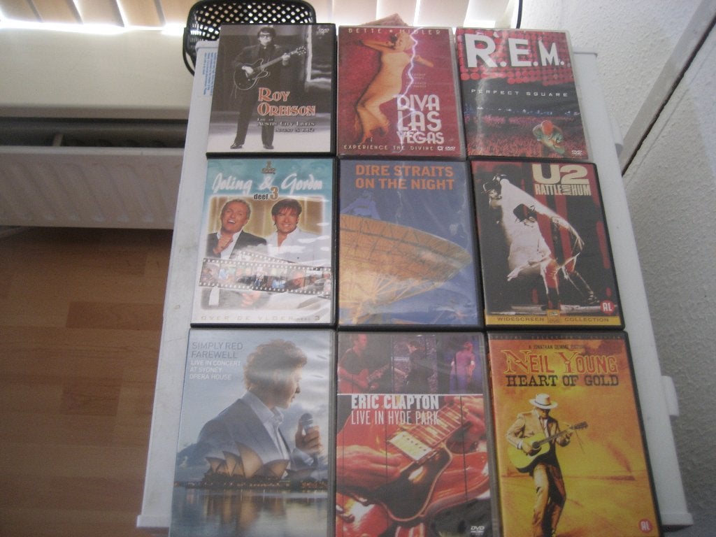 muziek dvd u2  REM eric clapton, Cd's en Dvd's, Alle leeftijden, Ophalen, Zo goed als nieuw, Concert