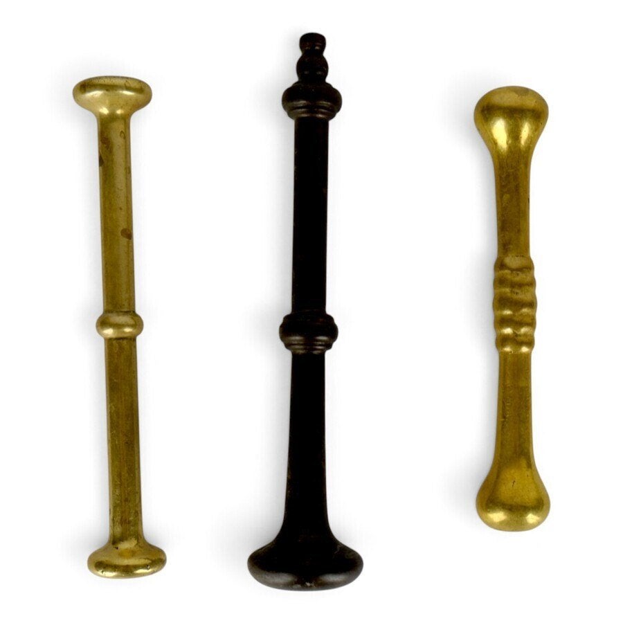 rie bronzen/messing keukenvijzels, w.o. een antiek exemplaar, Antiek en Kunst, Ophalen of Verzenden, Brons