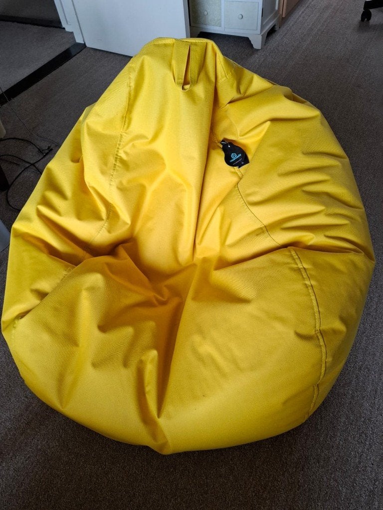 Casacomfy Pear XXL - Complete Grote Zitzak Volwassenen, Ophalen, Zo goed als nieuw, Geel, Zitzak