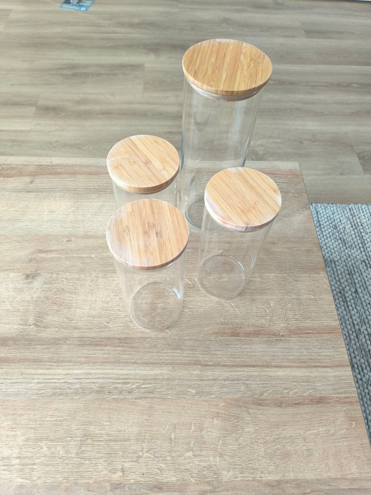 Voorraadpotten glas, Huis en Inrichting, Woonaccessoires | Kandelaars en Kaarsen, Ophalen, Zo goed als nieuw, Overige materialen
