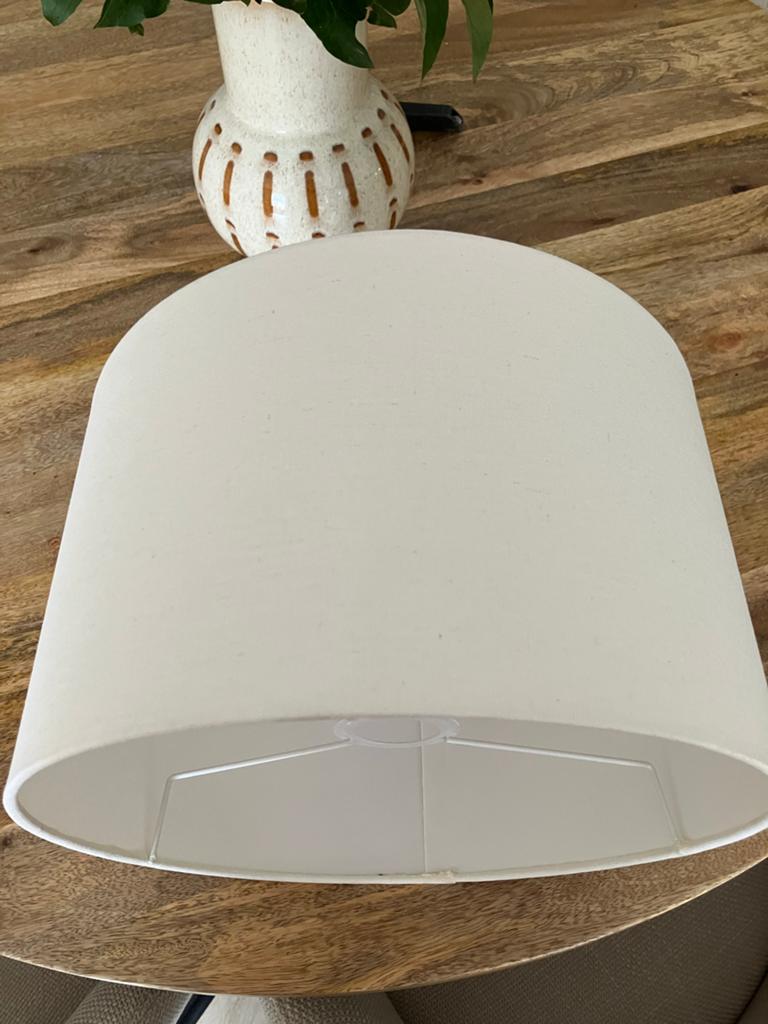 Nieuwe ecru lampenkap, rond, 33 cm doorsnee, Huis en Inrichting, Lampen | Lampenkappen, Ophalen, 25 tot 50 cm, Rond, Zo goed als nieuw