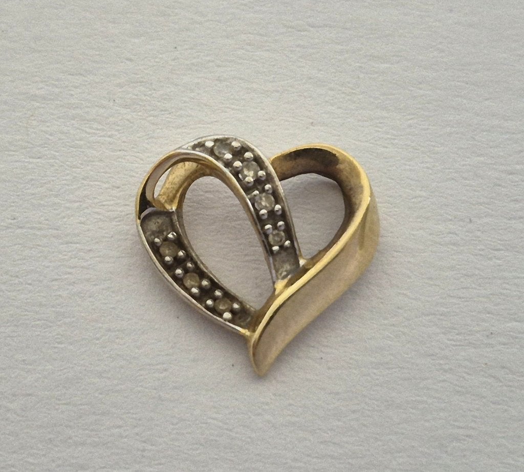 Gouden hanger "hart" - gemerkt 585, Ophalen of Verzenden, Zo goed als nieuw, Hart, Goud