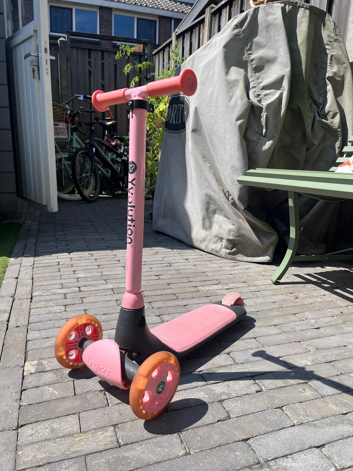 Roze Yvolution Glider step voor kinderen, Fietsen en Brommers, Ophalen, Gebruikt, Gewone step