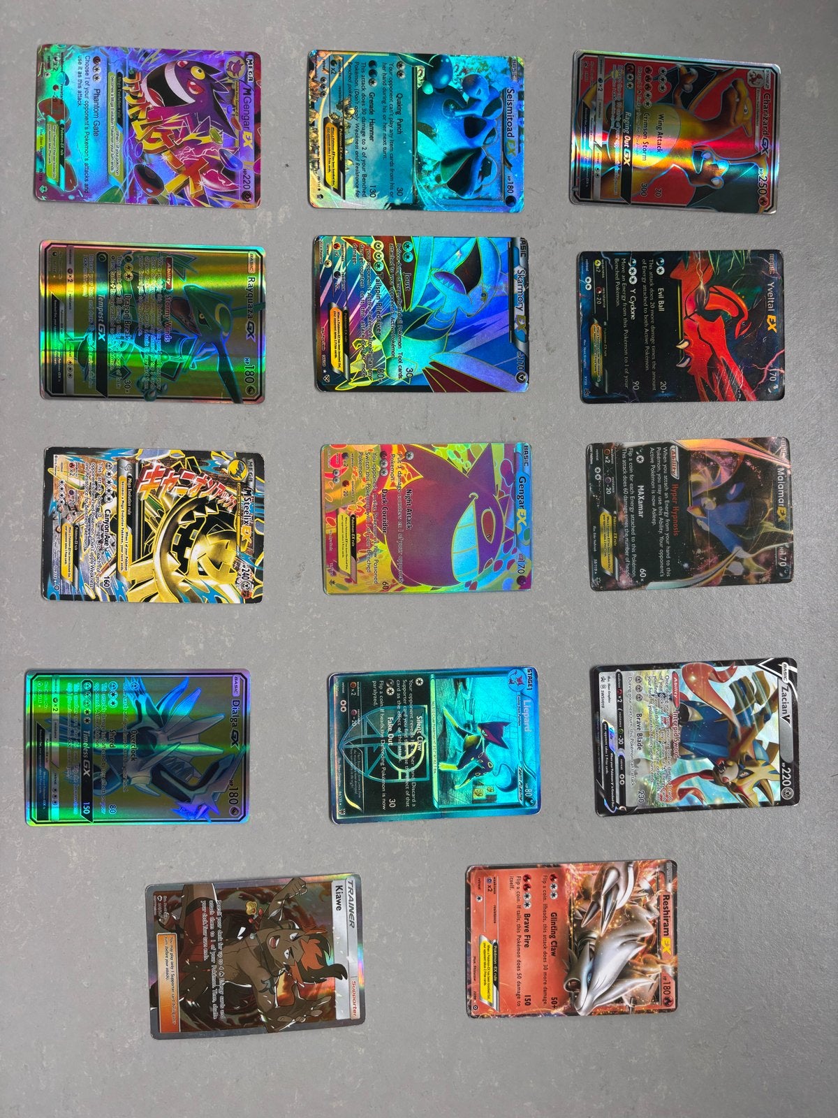 Replica Pokémon kaarten - Diverse glimmende kaarten, Ophalen of Verzenden, Gebruikt, Meerdere kaarten, Foil