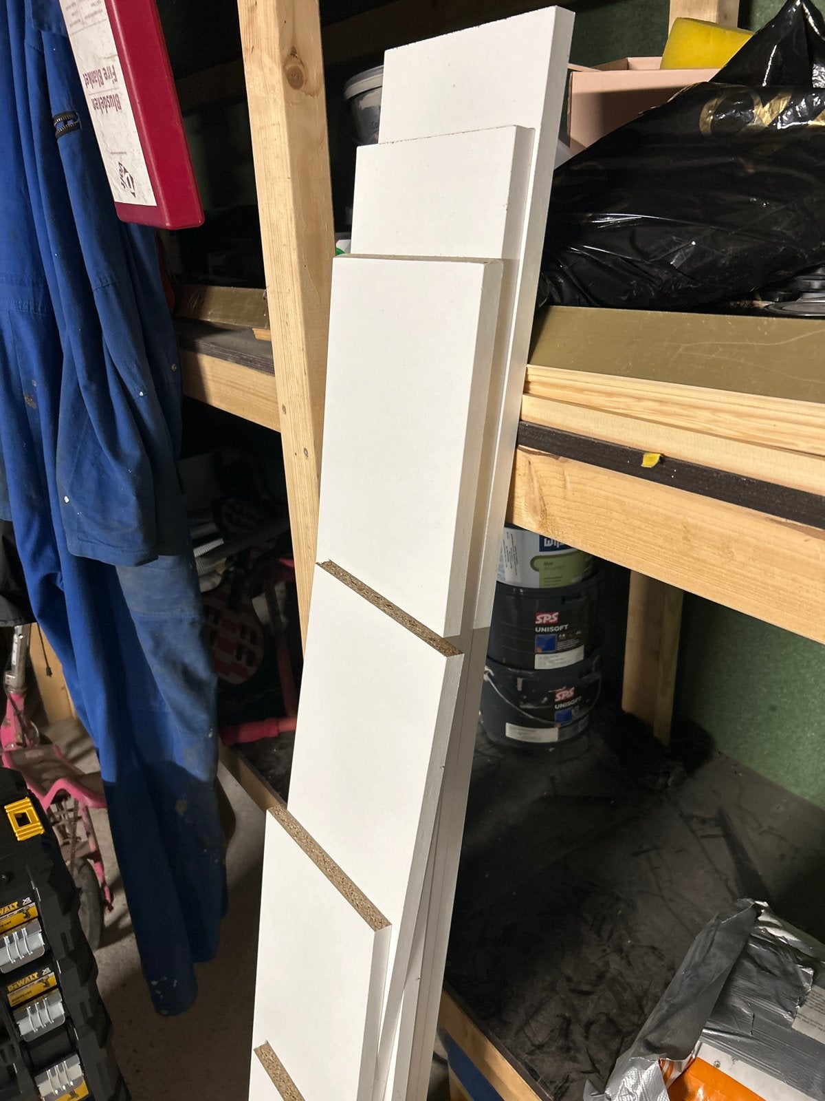 Witte spaanplaat planken meubelpaneel kastplank, Ophalen, Gebruikt, Minder dan 25 mm, Plank